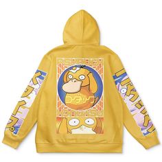 Anime Psyduck Pokemon Streetwear Hoodie Perfect And Unique Gifts For Otaku Anime Fans On Christmas Pokemon Streetwear, Pokemon Hoodie, Water Type Pokemon, Streetwear Hoodie, Type Pokemon, Dye Sublimation, School Work, Hoodie Jacket, Zip Hoodie