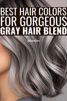 #BEAUTY, #RELATIONSHIPS #Fashion #Animals #Outfits #Winter Outfits #Animals Greyish Hair Ash Blonde, Gray Hair Coloring Ideas Shades, Best Color For Graying Hair, Demi Color Over Gray, Shades Of Grey Hair Color, Ashy Gray Hair, Gray Blending Hair, Blending Gray Hair With Blonde, Best Hair Color To Hide Grey Hair