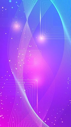 an abstract background with lines and dots in blue, pink, purple and white colors