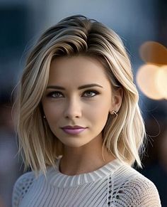 Blonde Hair Goals, Medium Bob Haircut, Blonde Hair Transformations, Medium Layered Hair, Beautiful Red Hair, Chique Outfits, Hair Makeover, Gorgeous Eyes