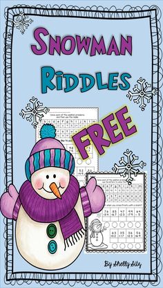 a snowman riddles free printable for kids