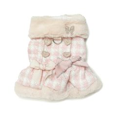 paris-dress-for-puppies Pink Pet, Dog Designer Clothes, Luxury Pink Pet Room, Pink Tweed Dress, Pink Dog Clothes, Coquette Dog Clothes, Harness Dress