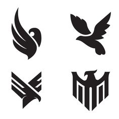 four different types of eagle emblems