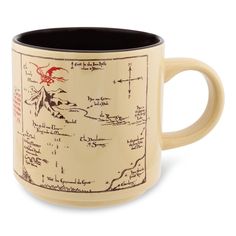 a coffee mug with a map on it