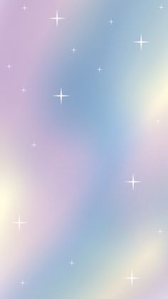 an abstract background with white stars and blue sky in the foreground, as well as pastel colors