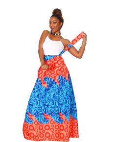 "Colorful 100% African Ankara blue and peach wrap maxi skirt with a great length and gathers all around. 100% cotton. This beautiful skirt has a length of 46 inches and can be wrapped as you want. The ends can be tied into a bow or knot. Wrap skirt can be worn on your natural waist (under your bust), as a dress or whatever you deem okay by you. Available in the sizes below. Use your precise waist in inches against these measurements so you order correctly. Let us know if you have a special reque African Wrap Skirt, Ankara Wrap Skirt, Maxi Skirt Summer, Skirt African Print, African Attire Dresses, African Print Maxi Skirt, African Skirts, Skirt Wrap, Ankara Skirt