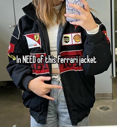 Formula 1 Jacket Outfit, Ferrari F1 Jacket, Ferrari Jacket Outfit, Formula 1 Jacket, F1 Clothes, F1 Outfit, F1 Fashion, F1 Jacket, F1 Style