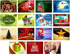 many different christmas cards are shown together