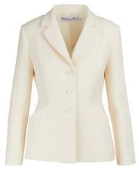 Dior Jackets for Women - Up to 78% off at Lyst.com Bar Jacket Dior, Real Estate Outfits, Dior Suit, Stylist Outfit, Suit Outfit, White Bar, Korean Casual Outfits