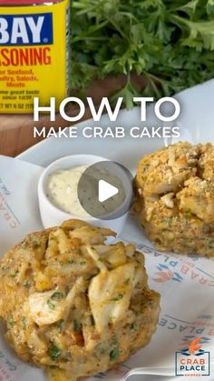 how to make crab cakes with bay seasoning and mayonnaise on the side