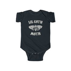 Goth Moth Baby Bodysuit Witchy Wiccan Baby Clothes Cute - Etsy Goth Baby Nursery Walmart, Goth Baby Nursery Nordstrom, Gothic Baby Clothes, Alternative Baby Clothes, Goth Baby Clothes, Goth Moth, Punk Baby, Gothic Baby, Body Noir