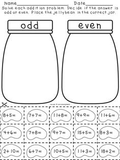 worksheet for adding and subming numbers to the same number in each jar