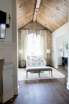 the living room is clean and ready for guests to use it as a focal point