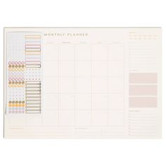 a planner with different colored lines on it