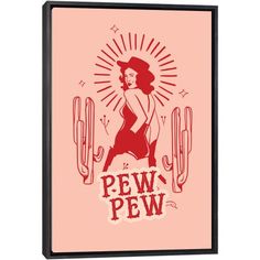 Cowgirl On Peach by Jania Sharipzhanova arrives ready to hang, with hanging accessories included and no additional framing required. Every canvas print is hand-crafted in the USA, made on-demand at iCanvas, and expertly stretched around 100% North American Pine wood stretcher bars. Cowgirl Poster, Western Tattoos, Western Wall Art, Homemade Art, Cowgirl Art, Pink Cowgirl, Pew Pew, Trendy Wall Art, Wall Gallery