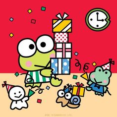 an image of a cartoon character with gifts