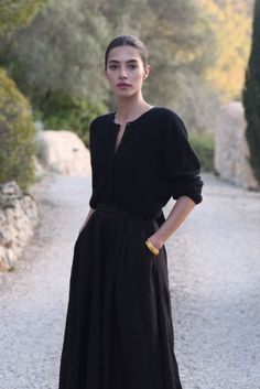 Style // The most elegant and classic black linen skirt, with an under-layer to ensure the strongest color The Alba is an elegant and timeless mid length and fitted linen skirt. Effortlessly romantic and oh so pretty, featuring a pleated detailing at the front and a gathered elastic at the back for a fitted look with extra comfort. Made to be worn at the waist for a minimal and stylish look. Oh and did we mention, it has pockets too! Paired beautifully with our linen tops for a cute and classic Formal Linen Skirt For Spring, Formal Spring Linen Skirt, Chic Linen Skirt For Daywear, Elegant Pleated Linen Dress, Chic Linen Fall Skirt, Elegant Black Linen Dress For Daywear, Elegant Linen Daywear Skirt, Elegant Linen Gathered Skirt, Elegant Linen Skirt For Daywear