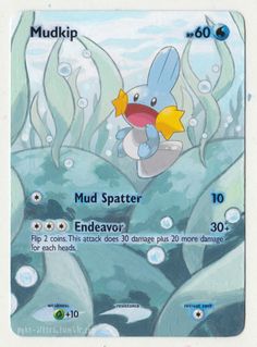 a card with an image of a fish in the water and bubbles on it's back