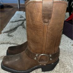 Durango Harness Boots Size 6 Nwot Leather Work Boots With Reinforced Heel And Square Toe, Harness Boots, Boots Women, Shoes Heels Boots, Shoes Women Heels, Heeled Boots, Womens Boots, Shoes Heels, Size 6