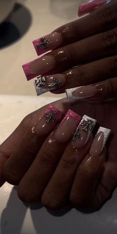 Nail Ideas Black Women, Basic Nail Designs, Basic Nail, Stunning Nails, Acrylic Toe Nails, Acrylic Nail Set, Hard Nails, The Secret World, Colored Acrylic Nails