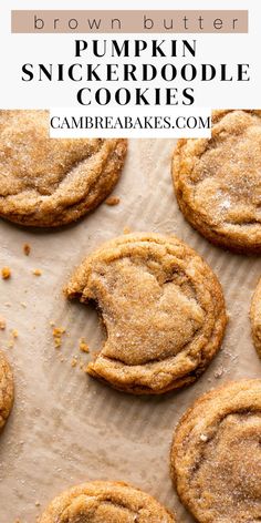 pumpkin cookies on parchment paper. Pumpkin Caramel Snickerdoodles, Gf Pumpkin Snickerdoodle Cookies, Brown Butter Pumpkin Snickerdoodle Cookies, Brown Butter Maple Pumpkin Cookies, Chewy Pumpkin Snickerdoodle Cookies, Pumpkin Gingersnap Cookies, Brown Butter Pumpkin Snickerdoodles, Pumpkin Cookies With Brown Butter Icing, Pumpkin Butter Cookies