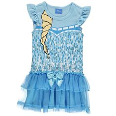 Girls Disney Frozen Elsa Tutu Dress Frozen Outfits, Flared Skirt Dress, Girls Disney, Disney Elsa