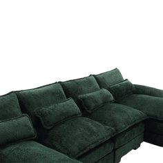 This U-shape sectional sofa needs to be assembled, instructions manual and tool included Ebern Designs Body Fabric: Emerald Fabric | Green Sectional - Ebern Designs Modern Large Chenille Fabric U-Shape Sectional Sofa green | 31.89" H X 110.63" W X 56.69" D | Wayfair Green Sectional, Sofa Green, U Shaped Sectional Sofa, Best Sectionals, U Shaped Sectional, Modular Sectional Sofa, Upholstered Sectional, Modular Sectional, Chenille Fabric