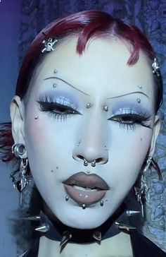 2001 Tattoo, Unconventional Makeup, Cool Piercings, Edgy Makeup, Gothic Makeup