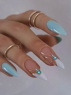 Multicolor  Collar    Color Nails Embellished   Nail,Hand & Foot Care Easy Nails, Her Nails, Nailed It, Dream Nails, Pretty Acrylic Nails, Nail Polishes