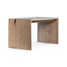 a small wooden table with one section missing