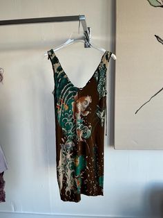 Ed Hardy insane brown koi patterned dress with lace-up features  Size xs 12" across  36" length  9 1/2" strap to pit No refunds or returns! Patterned Dress, Ed Hardy, Dress Clothes For Women, Dress Patterns, Koi, Lace Dress, Art Collection, Dress Outfits, Bathing Beauties