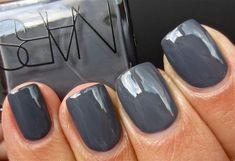 Dark Grey Nails, Grey Nail Polish, Fun Nail Colors, Nail Color Trends, 2016 Fall, Super Nails, Ideas Nails, Dark Nails