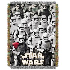 star wars throw blanket with many storm troopers