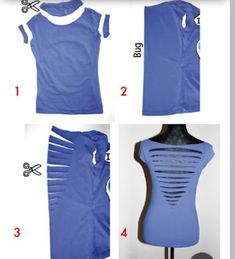 the instructions for how to make a tank top with an attached back and side panels