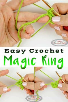 crochet magic ring instructions for beginners to learn how to use the yarn