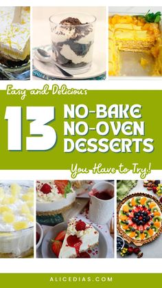 no - bake desserts that are easy and delicious