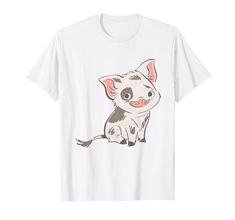 PRICES MAY VARY. Officially Licensed Disney Moana Tee Shirt 17PXMA00029A Lightweight, Classic fit, Double-needle sleeve and bottom hem Moana Pua, Smile Graphic, Moana Shirt, Stitch Collection, Disney Moana, Moana, Stylish Shirts, Classic Shirt, Branded T Shirts