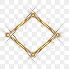 an abstract golden frame on a white background, with gold lines in the middle and bottom