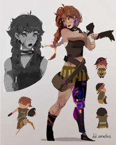 Arcane Clothing Design, Older Isha Arcane Fanart, Genderbend Arcane, Genderbent Arcane, Grown Up Isha Arcane Fanart, Grown Up Isha Arcane, Female Characters Movie, Isha Arcane Reference, Arcane Oc Outfits Female