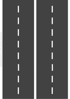 two roads are shown with white lines going through each other in the same direction, and there is no image to describe
