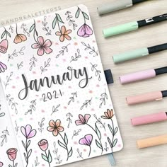 Bullet Journal Designs, Artist Hue, Bullet Journal Month, Bullet Journal Page