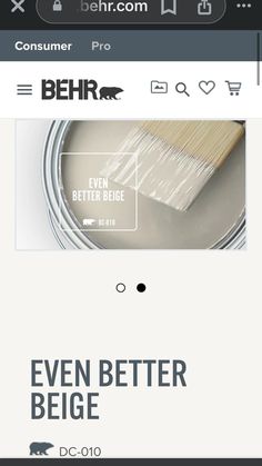 the website for behrr's new paint products is displayed on an iphone