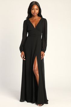 Cocktail Dress Wedding Guest Winter Long Sleeve, Black Tie Dress Long Sleeve, Black Tie Wedding Guest Dress Fall Classy, Black Wedding Guest Dress Winter, Long Sleeved Cocktail Dresses, Black Formal Dress With Sleeves, Black Maid Of Honor Dress, Wedding Guest Outfit Classy, Long Sleeve Dress Wedding Guest