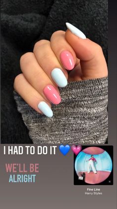 Harry Styles Gel Nails, Simple Harry Styles Nails, Harry Style Inspired Nails, Harry Styles Concert Nail Ideas, Harry Styles Nails Ideas Harry's House, Harry Styles Inspired Nails Acrylic, Harry’s House Nails, One Direction Nails Designs, One Direction Inspired Nails