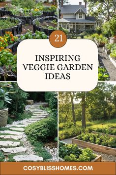 Explore 21 inspiring vegetable garden design ideas including keyhole gardens and paths with a focus on creative layouts. This pin features four images showcasing fresh vegetable garden concepts and just might be your ticket to growing a stunning home patch. Keyhole Garden, Vegetable Garden Design, Veggie Garden, Fresh Produce