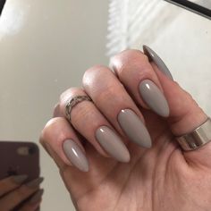 Stone Color Nails, Outgoing Nails, Greige Nails, Pointed Nails, Casual Nails, Her Nails, Blush Nails, Soft Nails, Dream Nails