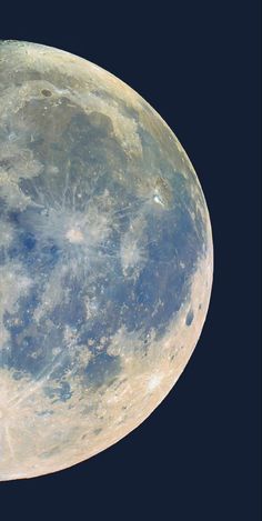 the full moon is seen in this image