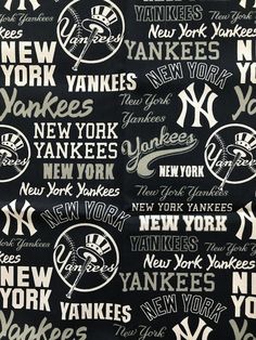 the new york yankees fabric is shown