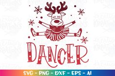 reindeer dancer svg cut file