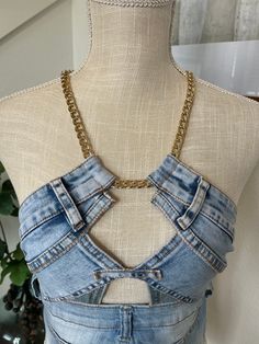 Y2k Style Denim Top, Y2k Denim Blue Denim Top, Spring Party Denim Crop Top, Y2k Fitted Denim Crop Top, Y2k Denim Fitted Crop Top, Fitted Denim Y2k Crop Top, Fitted Denim Crop Top Y2k Style, Chic Denim Crop Top For Night Out, Y2k Fitted Denim Top